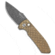 Pro-Tech Knives Les George SBR Automatic Folding Knife, 2.625in, Damascus, Drop Point Blade, Titanium, Blue/Bronze Handle, Bronze/Blue Double Feather Ti, Damascus, Blue/Bronze/Black, 6.50 inch, BHQ-191507