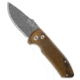 Pro-Tech Knives Les George SBR Automatic Folding Knife, 2.625in, Damascus, Drop Point Blade, Aluminum, ULTEM, Black/Yellow Handle, Amber Ultem, Damascus, Black/Yellow/Black, 6.50 inch, BHQ-142907