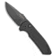 Pro-Tech Knives Les George SBR Automatic Folding Knife, 2.625in, CPM S35VN, Drop Point Blade, Aluminum, Black Handle, Standard, Black/Black, 6.50 inch, BHQ-99837