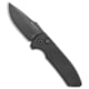 Pro-Tech Knives Les George SBR Automatic Folding Knife, 2.625in, CPM S35VN, Drop Point Blade, Aluminum, Black Handle, Standard, Black/Black, 6.50 inch, BHQ-99837