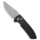 Pro-Tech Knives Les George SBR Automatic Folding Knife, 2.625in, CPM S35VN, Drop Point Blade, Aluminum, Black Handle, Stonewash, Black/Gray, 6.50 inch, BHQ-97050