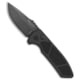 Pro-Tech Knives Les George SBR Automatic Folding Knife, 2.625in, CPM S35VN, Drop Point Blade, Aluminum, Black Handle, Knurled, Black/Black, 6.50 inch, BHQ-99838