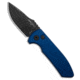 Pro-Tech Knives Les George SBR Automatic Folding Knife, 2.625in, CPM S35VN, Drop Point Blade, Aluminum, Blue Handle, Standard, Blue/Black, 6.50 inch, BHQ-117551