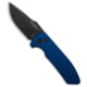 Pro-Tech Knives Les George SBR Automatic Folding Knife, 2.625in, CPM S35VN, Drop Point Blade, Aluminum, Blue Handle, Standard, Blue/Black, 6.50 inch, BHQ-117551