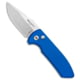 Pro-Tech Knives Les George SBR Automatic Folding Knife, 2.625in, CPM S35VN, Drop Point Blade, Aluminum, Blue Handle, Stonewash, Blue/Gray, 6.50 inch, BHQ-106104