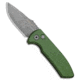 Pro-Tech Knives Les George SBR Automatic Folding Knife, 2.625in, CPM S35VN, Drop Point Blade, Aluminum, OD Green Handle, Acid Wash, OD Green/Gray, 6.50 inch, BHQ-99240