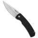 Pro-Tech Knives Magic 2 Whiskers Automatic Folding Knife, 3.75in, 154CM, Spear Point Blade, Aluminum, Black Handle, Feather Texture, Stonewash, Black/Gray, 8.625 inch, BHQ-92840