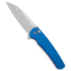 Pro-Tech Knives Malibu Wharncliffe Flipper Folding Knife, 3.25in, CPM MagnaCut, Wharncliffe Blade, Aluminum, Blue Handle, Textured, Blue/Gray, 7.50 inch, BHQ-180155