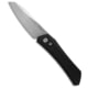 Pro-Tech Knives Oligarch MagnaCut Automatic Folding Knife, 3.25in, CPM MagnaCut, Sheepsfoot Blade, Aluminum, Black Handle, Satin, Black/Gray, 7.50 inch, BHQ-202477