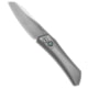 Pro-Tech Knives Oligarch MagnaCut Automatic Folding Knife, 3.25in, CPM MagnaCut, Sheepsfoot Blade, Steel, Gray Handle, Weave Texture, Gray/Gray, 7.50 inch, BHQ-202452