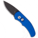 Pro-Tech Knives Runt J4 Automatic Folding Knife, 1.94in, 154CM, Drop Point Blade, Aluminum, Blue Handle, Blue/Black, 5.27 inch, BHQ-3671