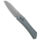 Pro-Tech Knives Sinkevich Oligarch Automatic Folding Knife, 3.25in, CPM MagnaCut, Sheepsfoot Blade, Aluminum, Gray Handle, Stonewash, Gray/Gray, 7.50 inch, BHQ-209357
