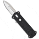 Pro-Tech Pro-Tech Tantilla Automatic OTF Knife Black Handle 1.9" Satin Plain T63, Black, 154CM, adult, BHQ-0145