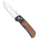 Pro-Tech Knives Terzuola ATCF Custom Automatic Folding Knife, 3.50in, 154CM, Drop Point Blade, Aluminum, Wood, Black/Wood Handle, Black/Wood/Steel, 7.92 inch, BHQ-208666