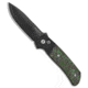 Pro-Tech Knives Terzuola ATCF GXIII Automatic Folding Knife, 3.50in, CPM MagnaCut, Drop Point Blade, Aluminum, Carbon Fiber, Black/Green Handle, Black/Green/Black, 7.875 inch, BHQ-174780