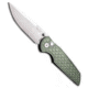 Pro-Tech Pro-Tech TR-3 Integrity Button Lock Knife Battleworn Reptile Green 3.5" Satin, Green, CPM MagnaCut, adult, BHQ-226246
