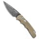 Pro-Tech Knives TR-5 Custom Automatic Folding Knife, 3.25in, Damascus, Drop Point Blade, Titanium, Bronze Handle, Bronze/Black, 7.625 inch, BHQ-80698