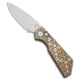 Pro-Tech Knives Strider + PT Custom Automatic Folding Knife, 3.00in, CPM MagnaCut, Drop Point Blade, Titanium, Bronze Handle, Gridlock Texture Ti #7, Bronze/Gray, 7.00 inch, BHQ-210946