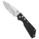 Pro-Tech Knives Strider + SnG Automatic Folding Knife, 3.50in, 154CM, Drop Point Blade, Aluminum, Black Handle, Serr, Knurled w/ Safety, Black/Gray, 8.25 inch, BHQ-36970