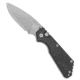 Pro-Tech Knives Strider + SnG Automatic Folding Knife, 3.50in, 154CM, Drop Point Blade, Aluminum, Black Handle, Bead Blast, Black/Gray, 8.25 inch, BHQ-117017