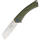 Proelia Linerlock Green Folding Knife, 3.5 satin finish D2 tool steel blade, Green sculpted G10 handle, TX948