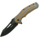 Proelia Linerlock Orange Gray Folding Knife,3.75in,Black D2 Tool Steel,Drop Point,Orange and Gray,G10 Handle TX020BRBK