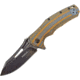 Proelia Linerlock Orange Gray Folding Knife,3.75in,Black Stonewash D2 Tool Steel,Drop Point,Orange and Gray,G10 Handle TX020BRB