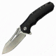 Proelia TX020 Folding Knife,4in,Black G-10 Handle,Drop Point,Satin Plain TX020