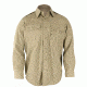 Propper Long Sleeve Tactical Shirt, 65/35 Poly/Cotton Battle Rip, Small-Regular, Khaki