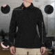 Propper Uniform Cotton Long Sleeve Polo - Womens, Black, XS, F58235N001XS