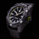 ProTek Carbon Dive Watch, Carbon Case/Black&amp;Green Dial/Black Strap, One Size, PT1005