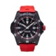 ProTek Carbon Dive Watch, Carbon Case/Black&amp;Red Dial/Red Strap, One Size, PT1002R