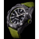 ProTek Carbon USMC Dive Watch, Carbon Case/Black&amp;Green Dial/Green Strap, One Size, PT1015G