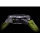 ProTek Carbon USMC Dive Watch, Carbon Case/Black&amp;Green Dial/Green Strap, One Size, PT1015G