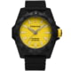 ProTek Aggressor Carbon Composite Dive Watch, 45mm Case Diameter, Charcoal Rubber Strap, Yellow, One Size, 4007
