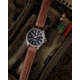 ProTek Titanium Field Watch, Titanium Case/Black Dial/Dark Tan Strap, One Size, PT3001