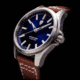 ProTek Titanium Field Watch, Titanium Case/Blue Dial/Dark Tan Strap, One Size, PT3003