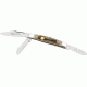 Puma Stockman Folding Knife,3.875in closed,Clip,Sheepsfoot and Spey Blade,Genuine Stag Handle PU410675