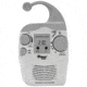 Pyle Hanging Waterproof AM/FM Shower Clock Radio, White PSR6