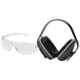 Pyramex Alair Safety Glass/Earmuff Combo Clear Lens/Frame NRR22db Hearing Protection Black