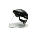 Aluminum Bound Polyethylene Faceshield, .04in Thick, Black, EDEMO1