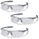 Pyramex Avante Safety Glasses - Clear Lens, Silver Frame, Pack of 3