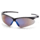 Black Frame/Blue Mirror Lens with Black Cord