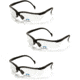 Pyramex Black Frame/Clear + 1.5 Lens Anti-Fog, Pack of 3
