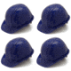 Pyramex Cap Style 6 Point Snap Lock Suspension Hard Hats Blue, Pack of 4
