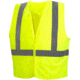 Pyramex Class 2 Solid Hi-Vis Safety Vest, Lime, Large, RVHL2910L