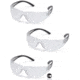 Pyramex Cortez Safety Eyewear - Black Temples Frame and Clear Lens, Pack of 3