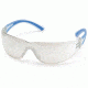 Pyramex Cortez Safety Glasses - Indoor/Outdoor Mirror Lens, Navy Temples Frame SN3680S