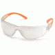 Pyramex Cortez Safety Glasses - Indoor/Outdoor Mirror Lens, Orange Temples Frame SO3680S