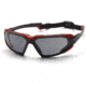 Pyramex Highlander Safety Glasses - Gray Anti-Fog Lens, Black-Red Frame SBR5020DT